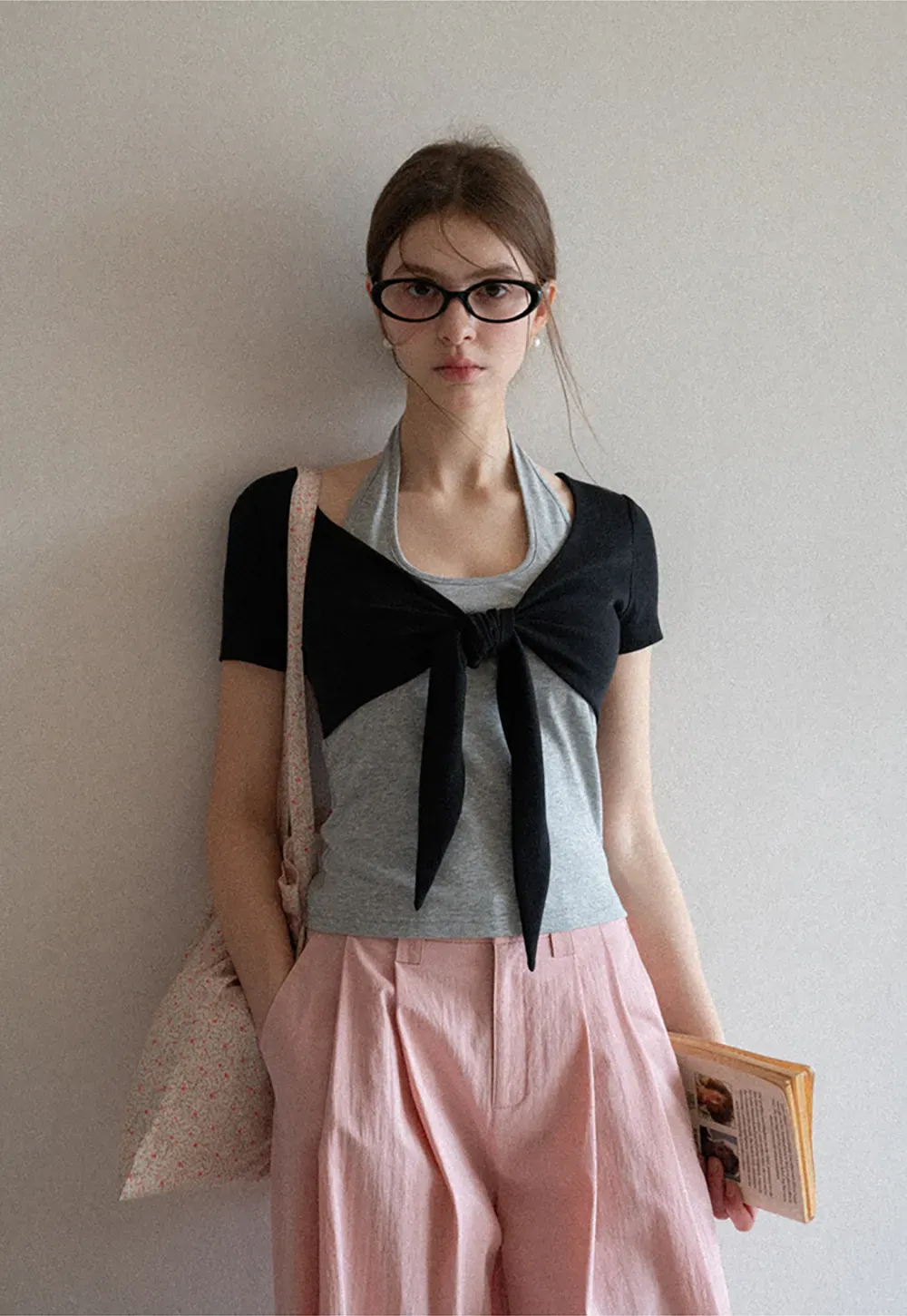 Wide Leg Pleated Casual Pants