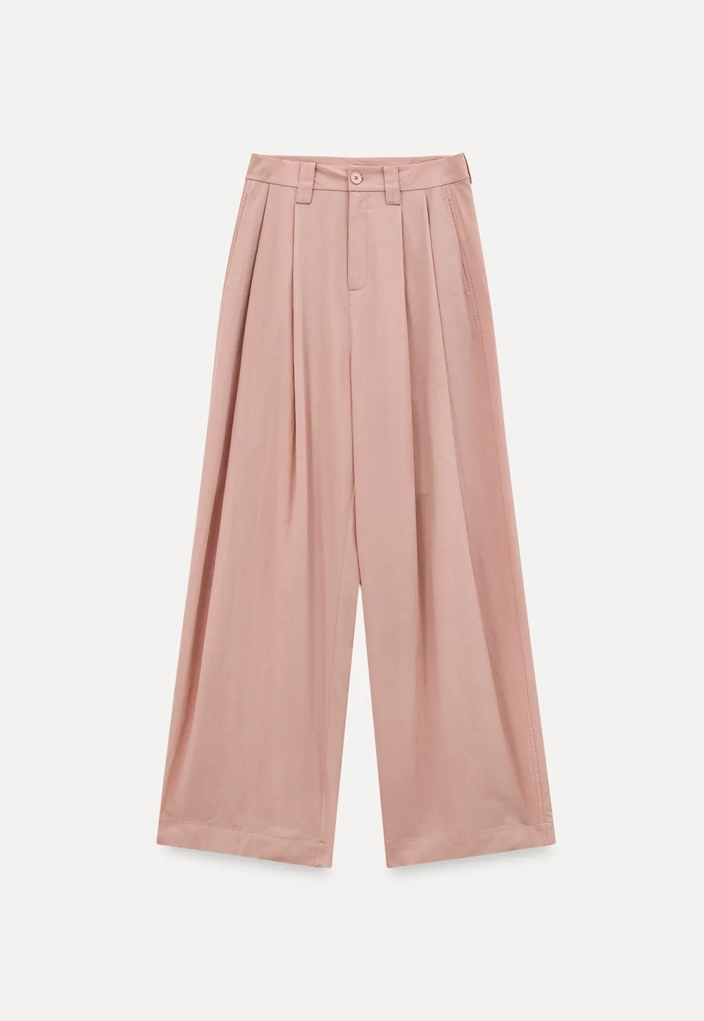 Wide Leg Pleated Casual Pants