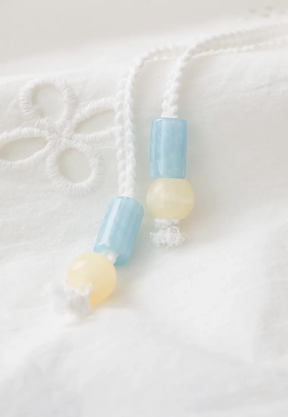 Embroidered Shorts with Drawstring Waist