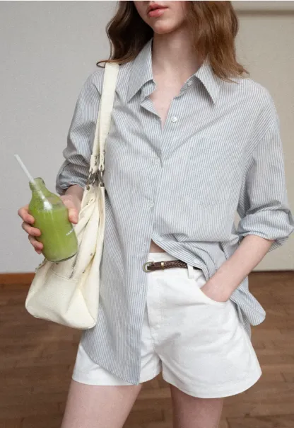 Braided Belt Detail High Waist Shorts