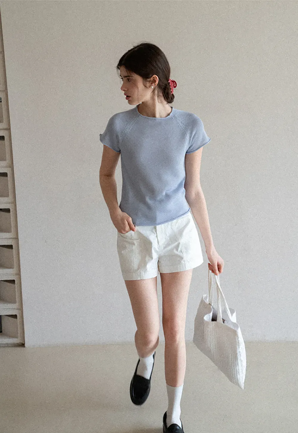 High Waisted Pleated Shorts with Front Pockets