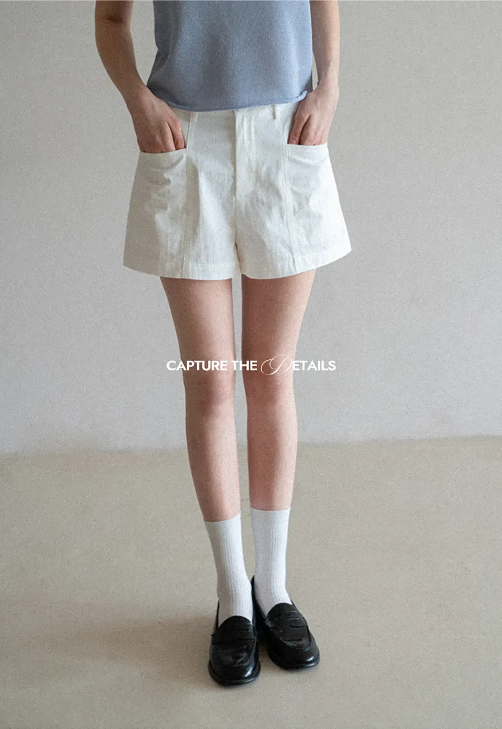 High Waisted Pleated Shorts with Front Pockets