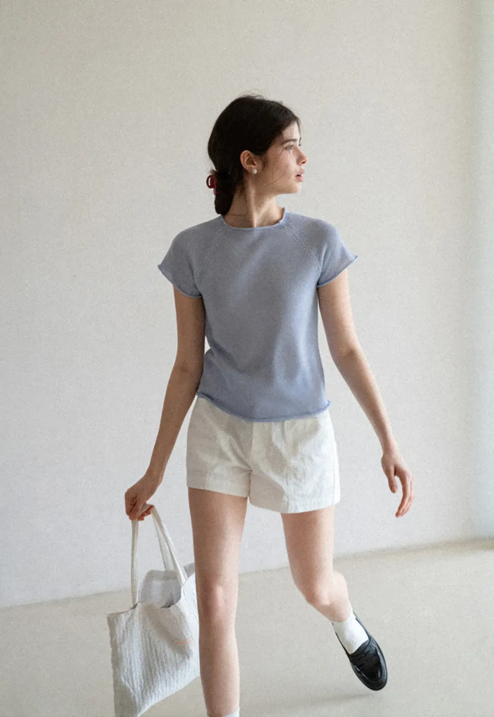 High Waisted Pleated Shorts with Front Pockets
