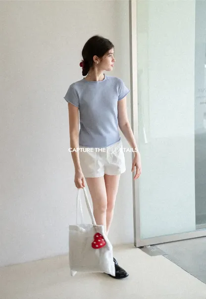 High Waisted Pleated Shorts with Front Pockets