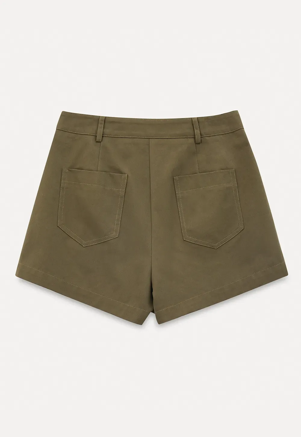 High Waisted Pleated Shorts with Front Pockets