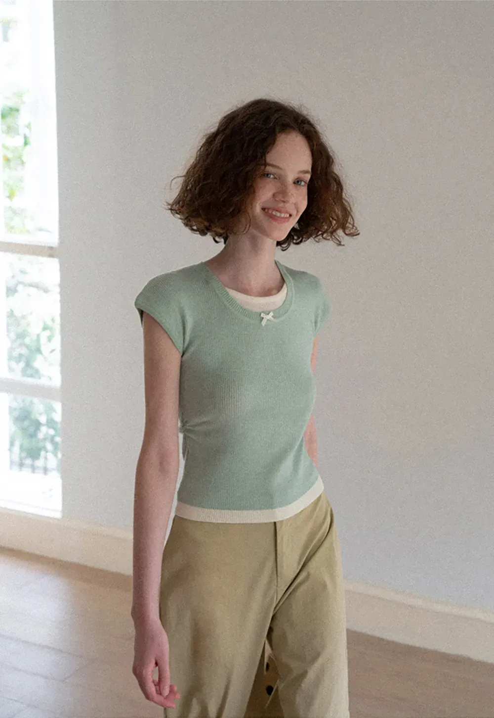 Wrap Front High Waist Wide Leg Casual Pants