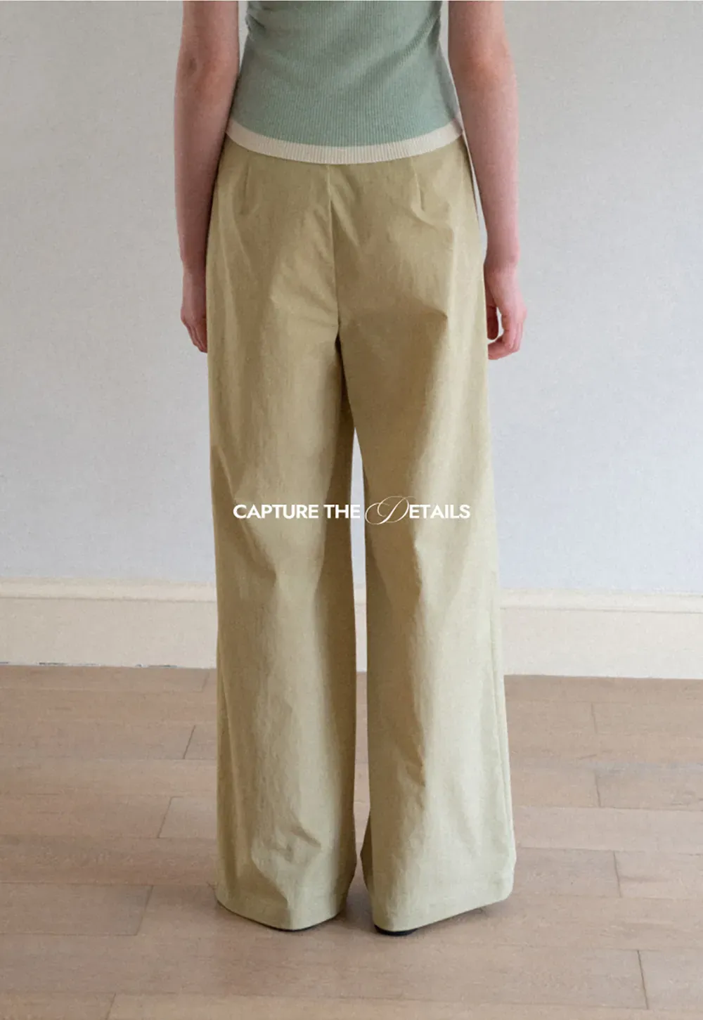 Wrap Front High Waist Wide Leg Casual Pants