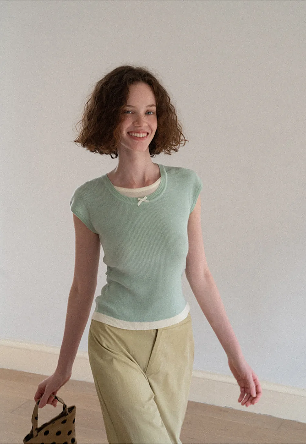 Wrap Front High Waist Wide Leg Casual Pants