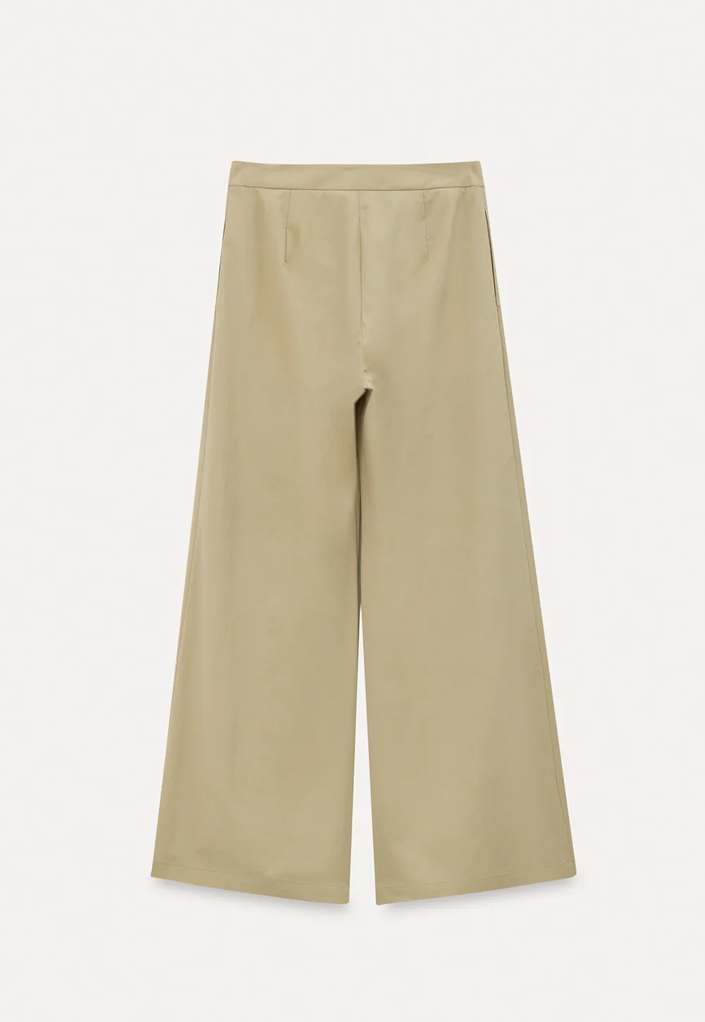 Wrap Front High Waist Wide Leg Casual Pants