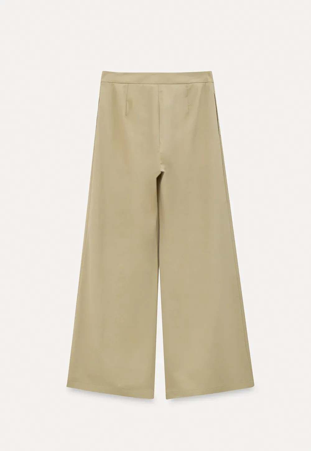 Wrap Front High Waist Wide Leg Casual Pants