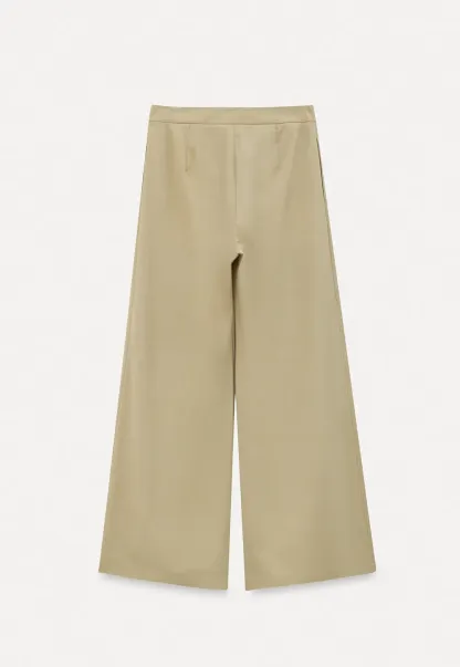 Wrap Front High Waist Wide Leg Casual Pants