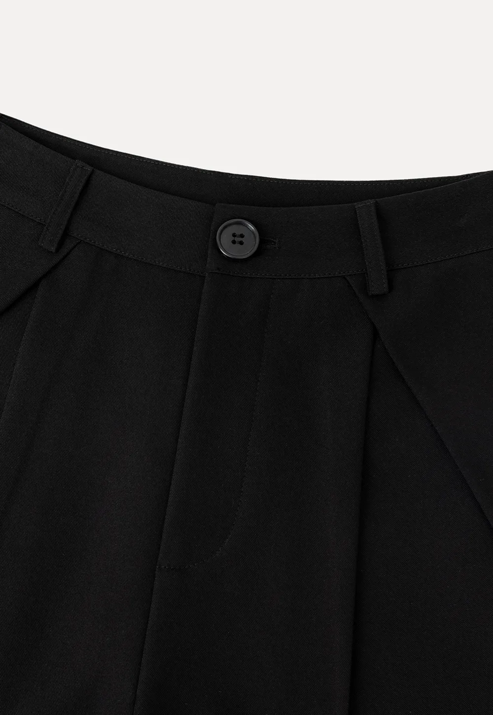 Pleated High Waist Cropped Casual Pants