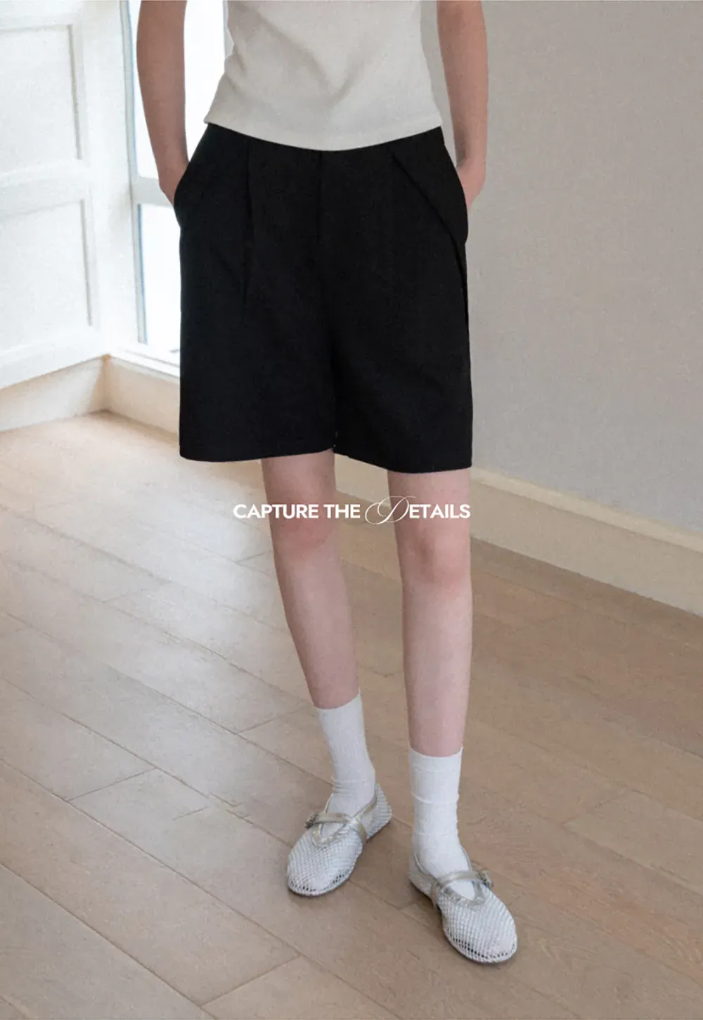 Pleated High Waist Cropped Casual Pants