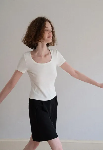 Pleated High Waist Cropped Casual Pants