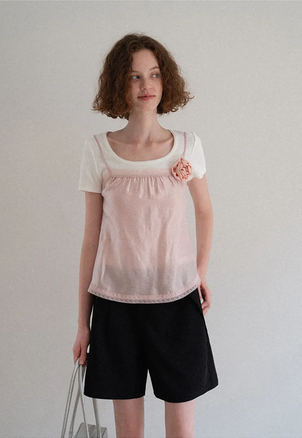 Pleated High Waist Cropped Casual Pants