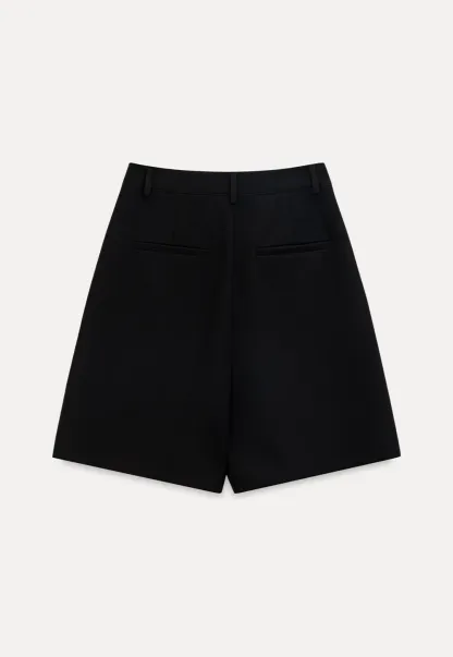 Pleated High Waist Cropped Casual Pants