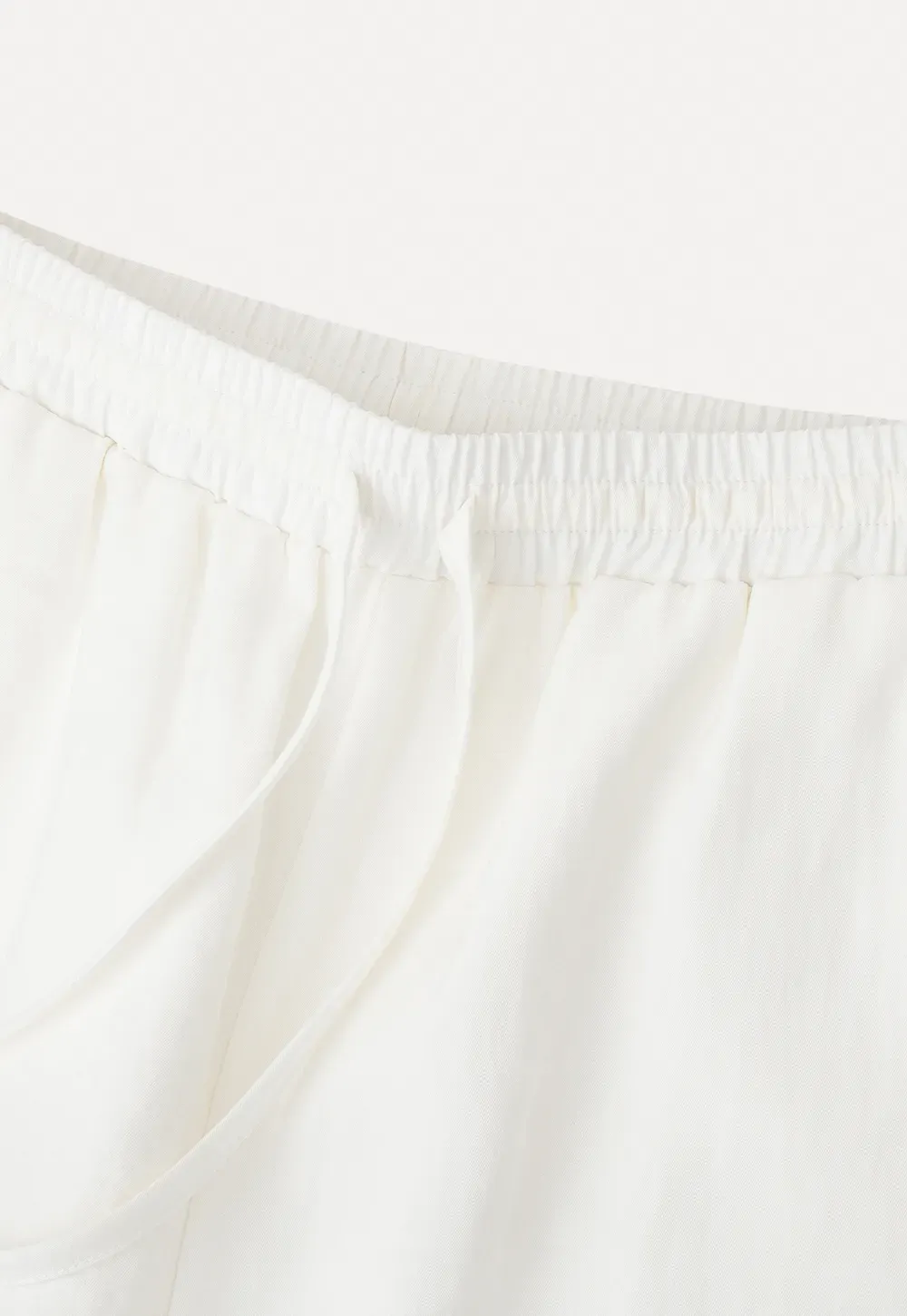 Drawstring Waist Wide Leg Casual Pants