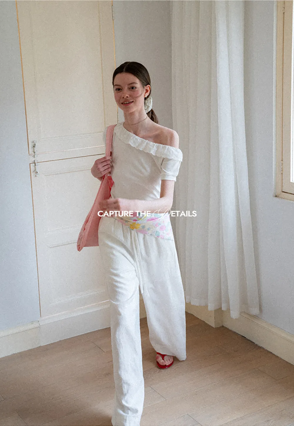 Drawstring Waist Wide Leg Casual Pants