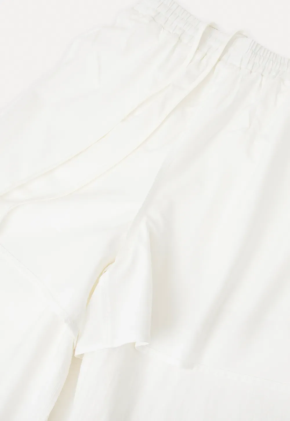 Drawstring Waist Wide Leg Casual Pants