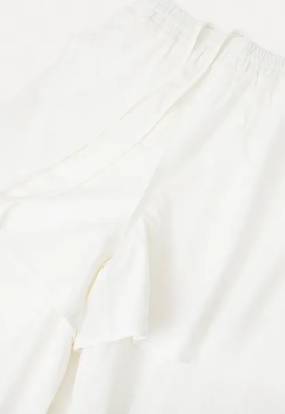 Drawstring Waist Wide Leg Casual Pants