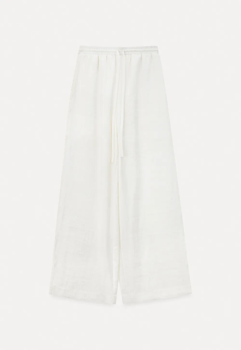 Drawstring Waist Wide Leg Casual Pants