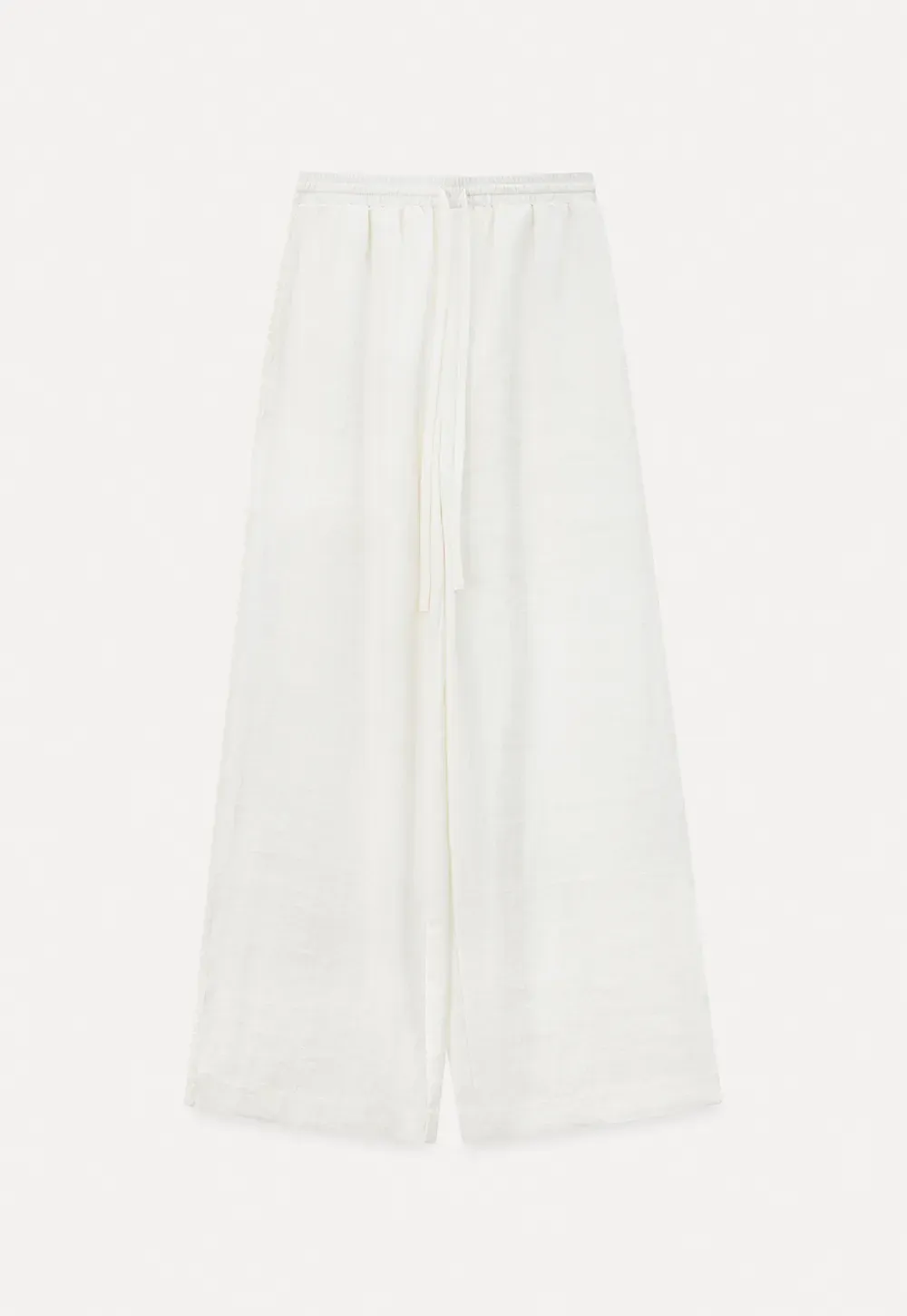 Drawstring Waist Wide Leg Casual Pants