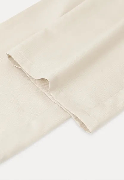 Lace Trim High Waist Wide Leg Casual Pants