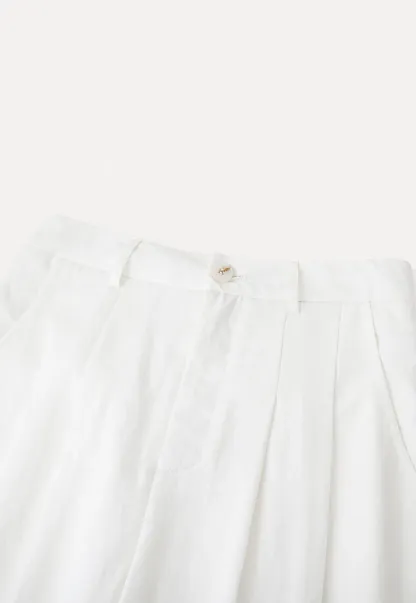 Asymmetrical Lace Trim Wide Leg Casual Pants and Accessory