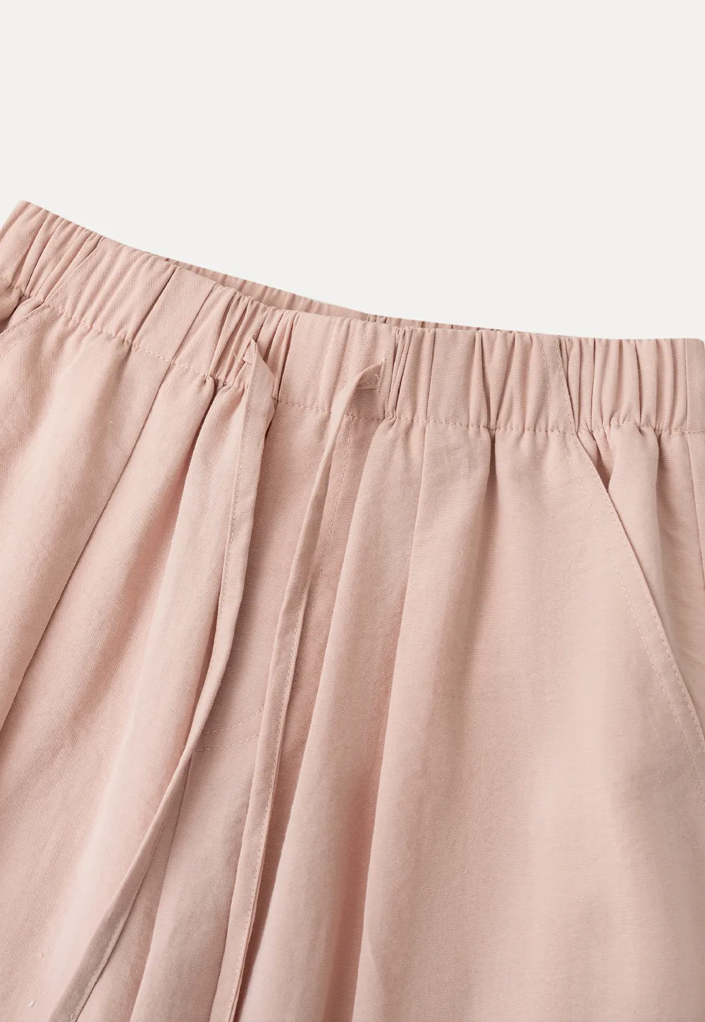 Drawstring Waist Wide Leg Casual Pants
