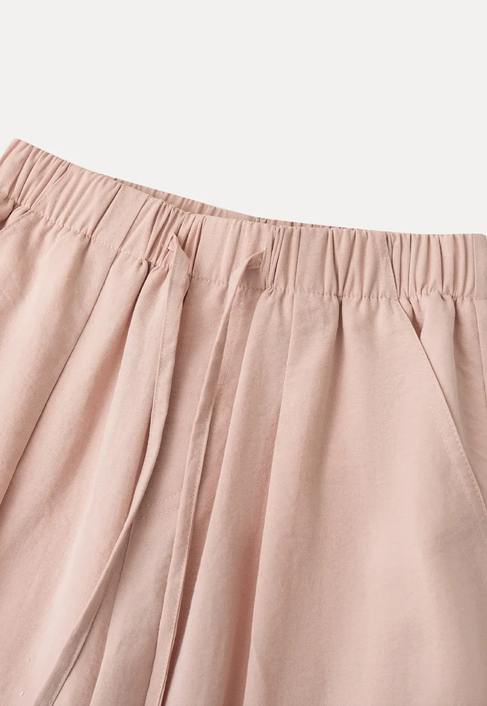 Drawstring Waist Wide Leg Casual Pants