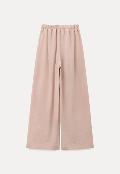 Drawstring Waist Wide Leg Casual Pants