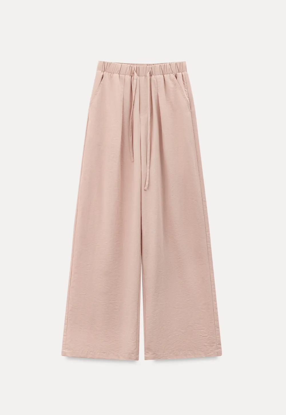 Drawstring Waist Wide Leg Casual Pants