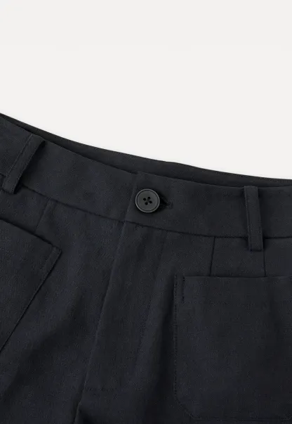 High Waist Tailored Shorts with Front Pocket