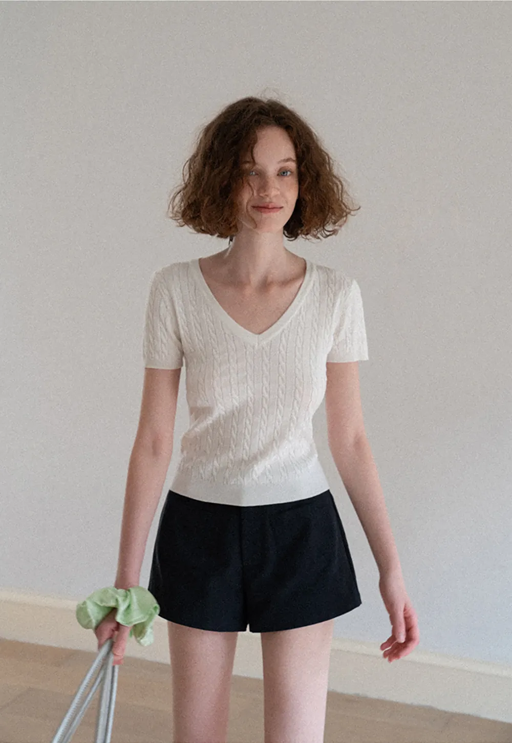 High Waist Tailored Shorts with Front Pocket