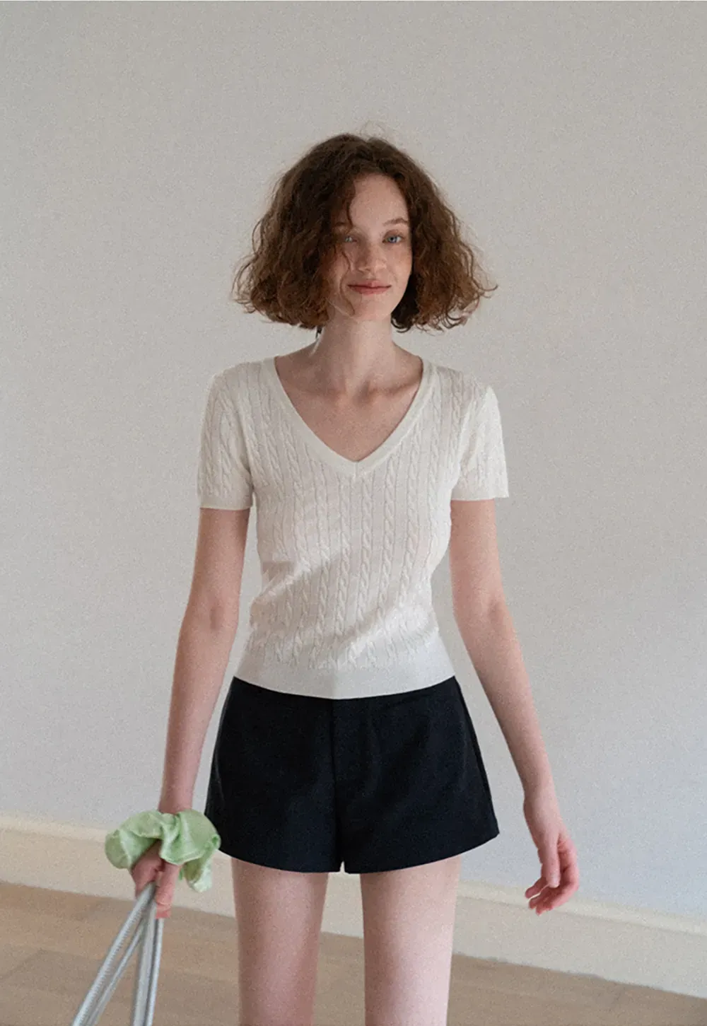 High Waist Tailored Shorts with Front Pocket