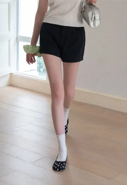 High Waist Tailored Shorts with Front Pocket