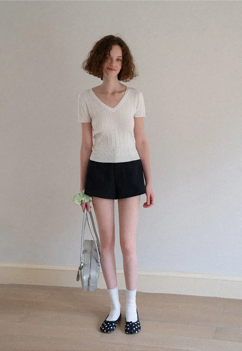 High Waist Tailored Shorts with Front Pocket