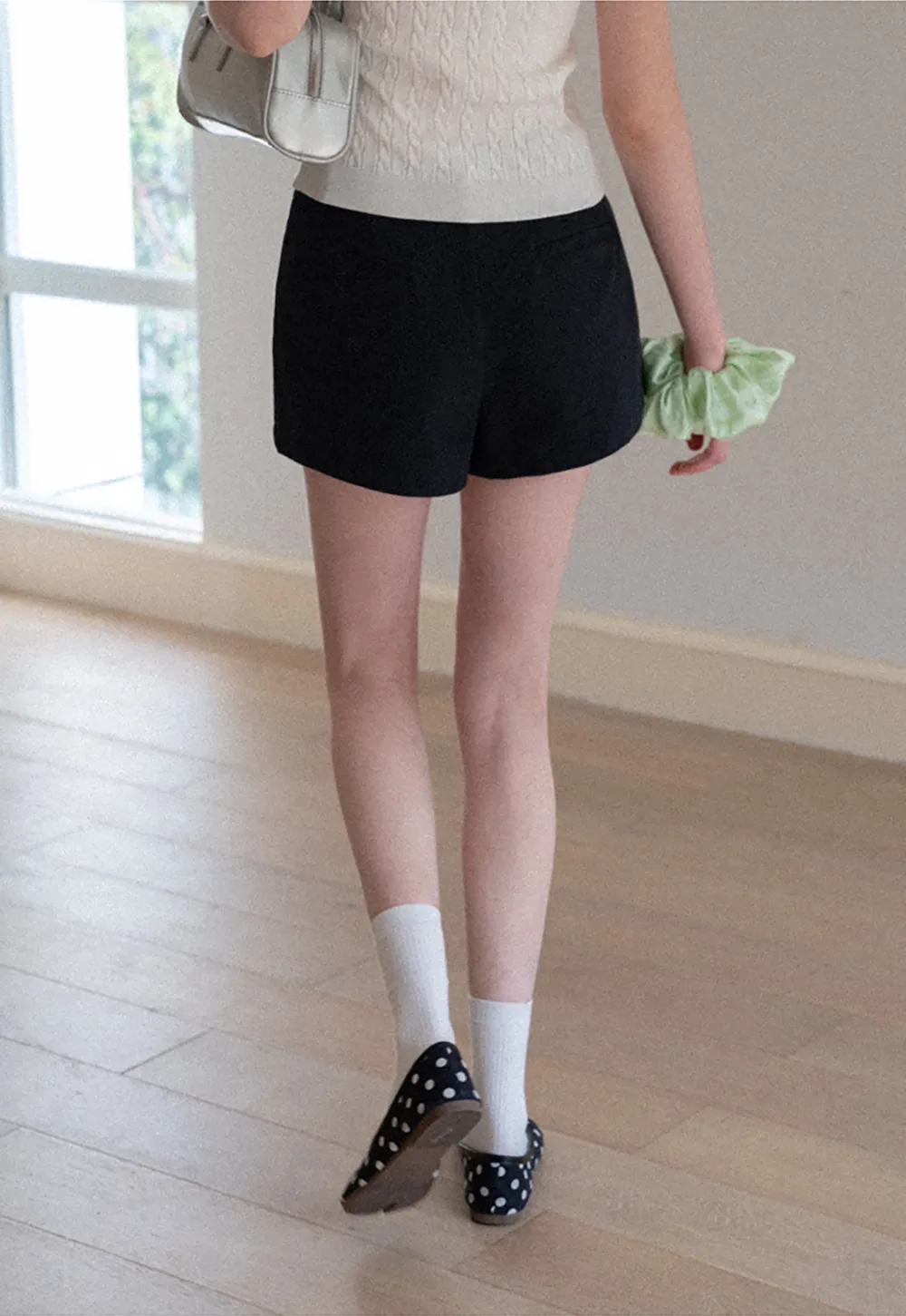 High Waist Tailored Shorts with Front Pocket