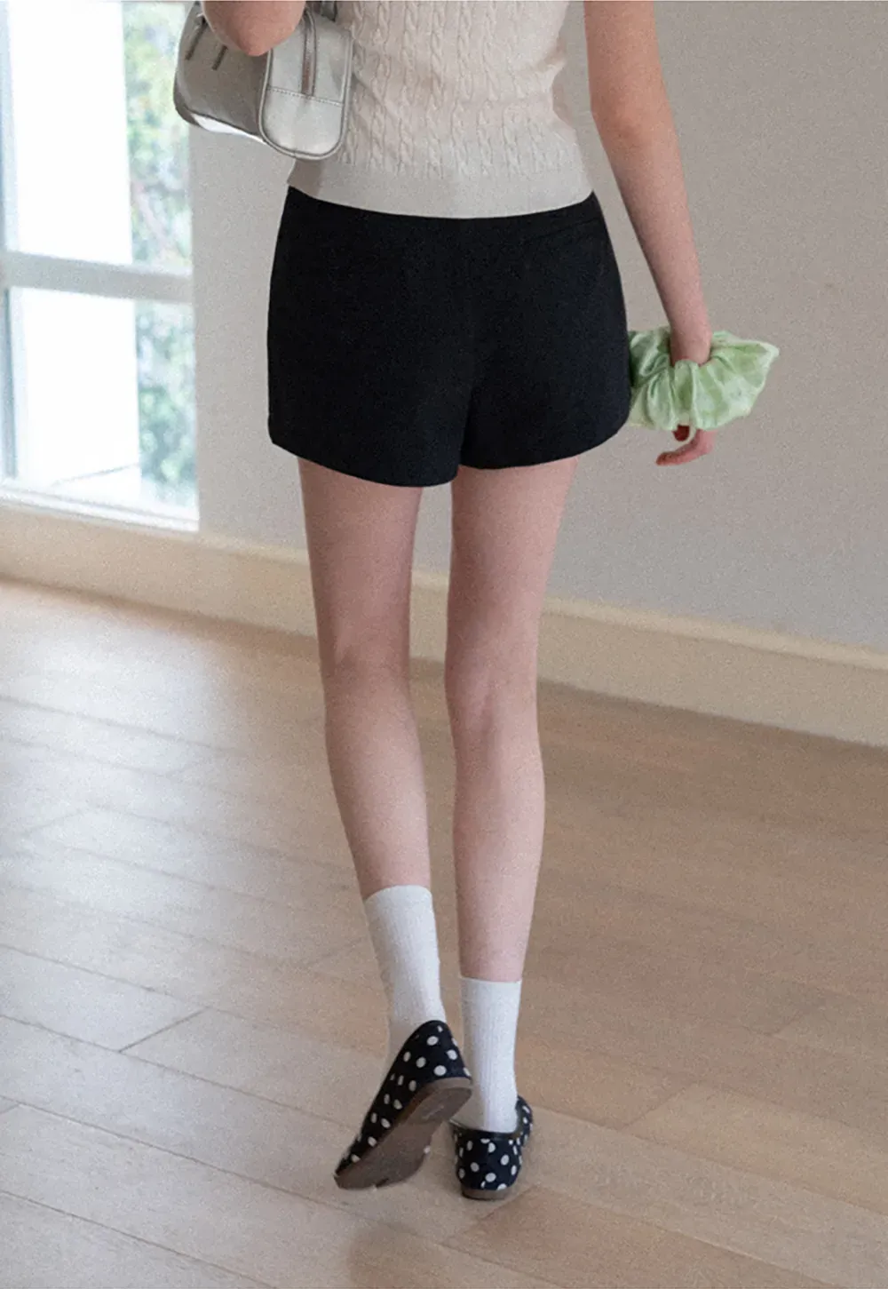 High Waist Tailored Shorts with Front Pocket