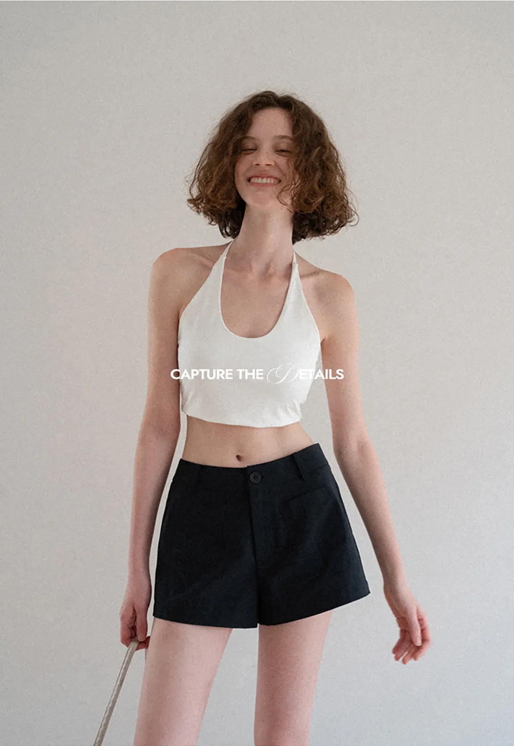 High Waist Tailored Shorts with Front Pocket