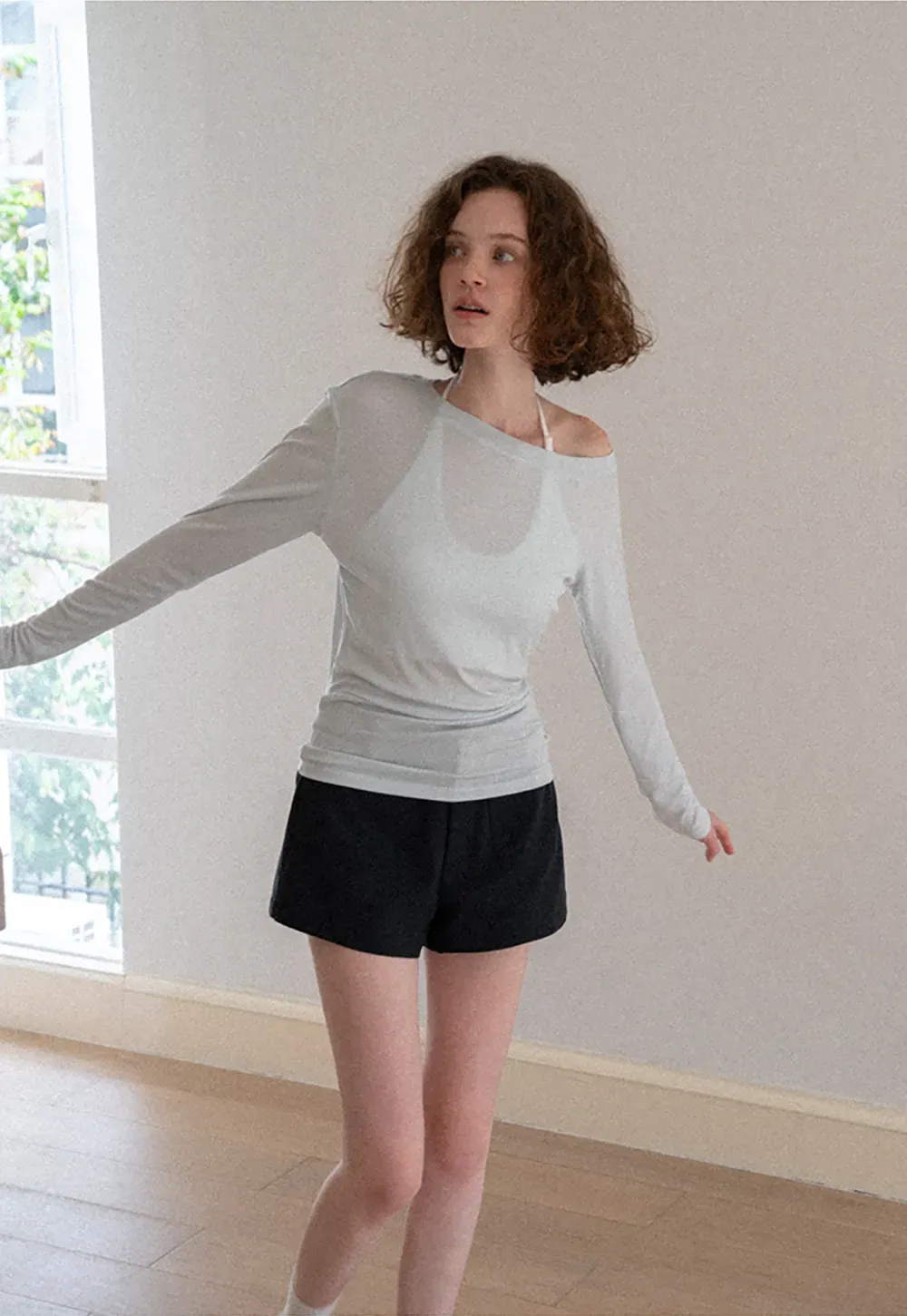 High Waist Tailored Shorts with Front Pocket