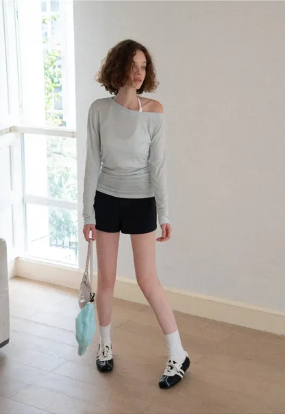 High Waist Tailored Shorts with Front Pocket