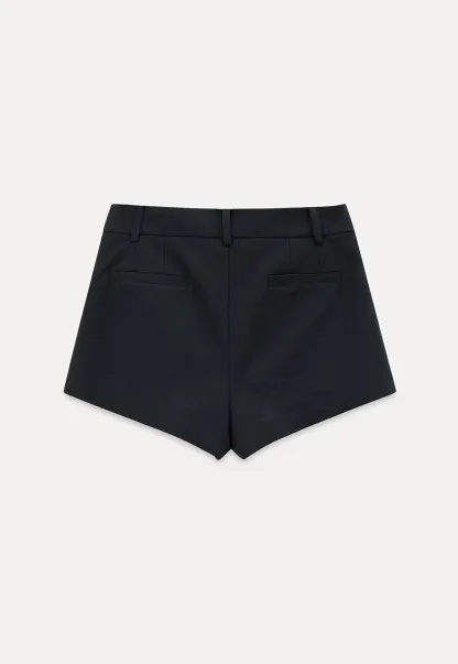 High Waist Tailored Shorts with Front Pocket