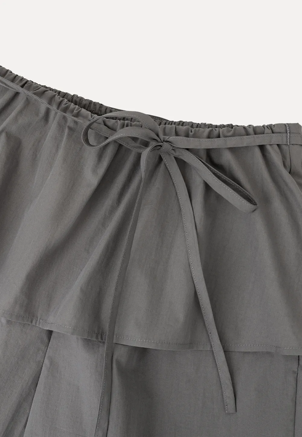 Drawstring Waist Wide Leg Casual Pants