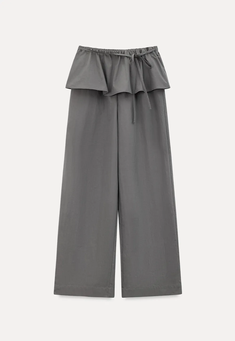 Drawstring Waist Wide Leg Casual Pants