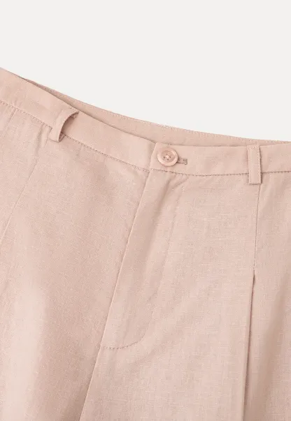 High Waist Pleated Wide Leg Casual Pants