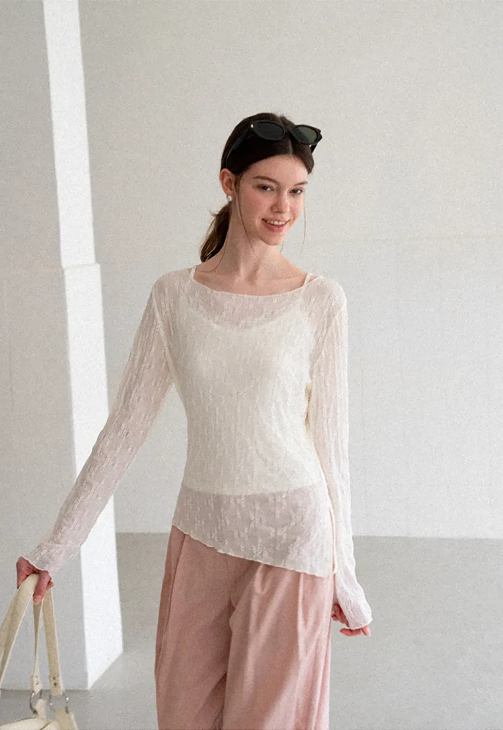 High Waist Pleated Wide Leg Casual Pants
