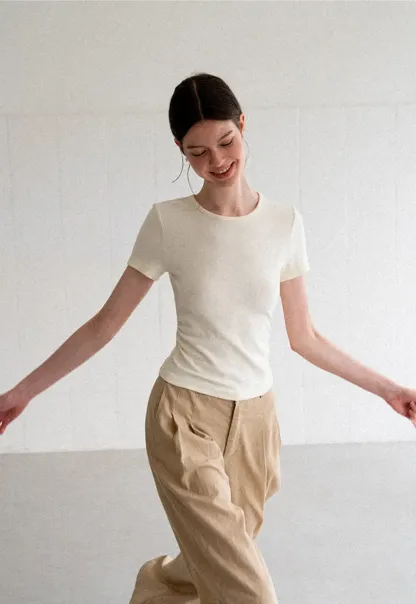 High Waist Pleated Wide Leg Casual Pants