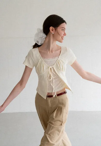 High Waist Pleated Wide Leg Casual Pants