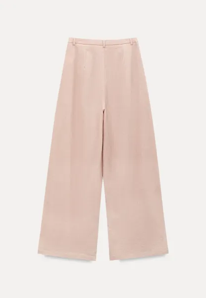 High Waist Pleated Wide Leg Casual Pants